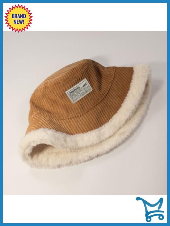 Reversible Fur Bucket Hat with Corduroy Side - Fleece Lined Unisex Winter Hat main image 5